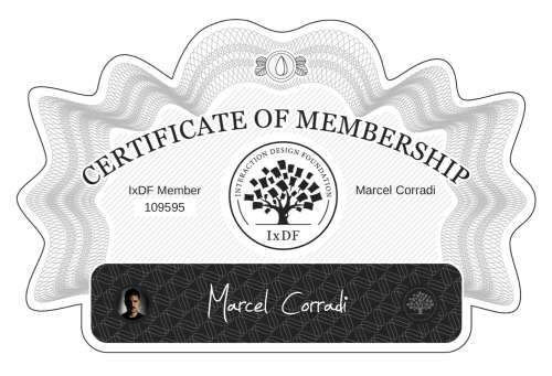 Marcel's Certificate of membership