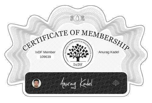 Anurag's Certificate of membership