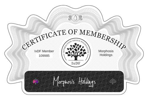 Morphosis's Certificate of membership