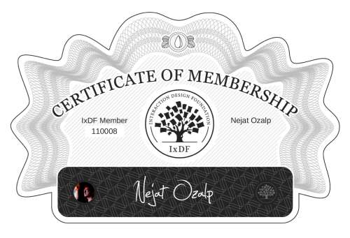 Nejat's Certificate of membership