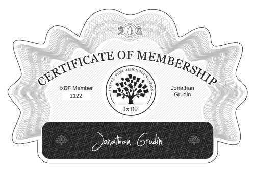 Jonathan's Certificate of membership