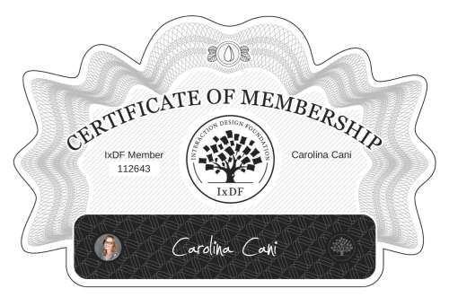 Carolina's Certificate of membership