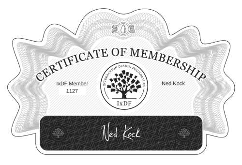 Ned's Certificate of membership