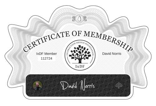 David's Certificate of membership
