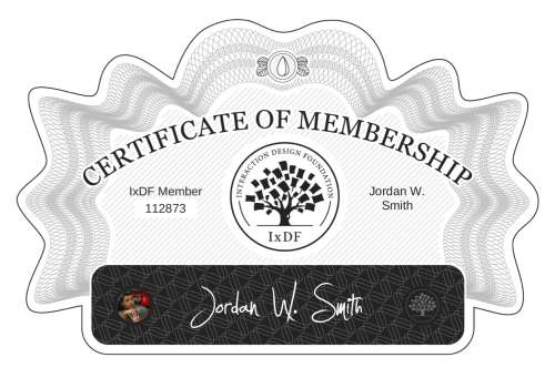 Jordan's Certificate of membership