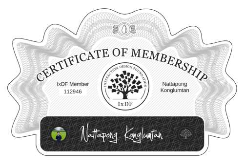 Nattapong's Certificate of membership