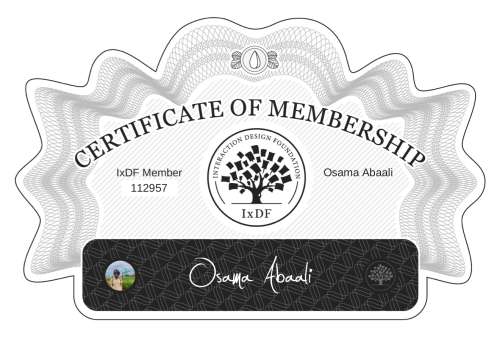 Osama's Certificate of membership