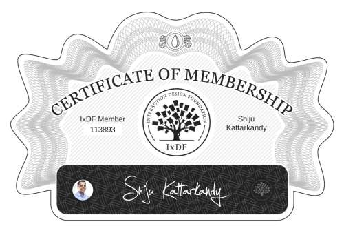 Shiju's Certificate of membership