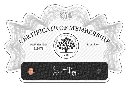 Scott's Certificate of membership