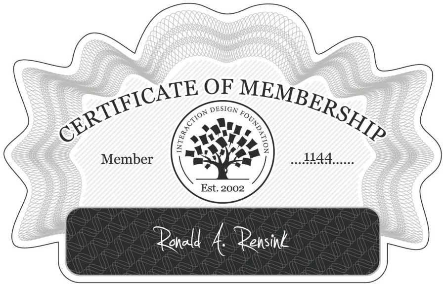 Ronald A. Rensink: Certificate of Membership
