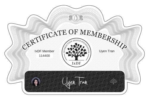 Uyen's Certificate of membership