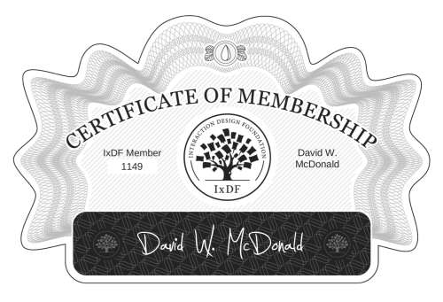 David's Certificate of membership