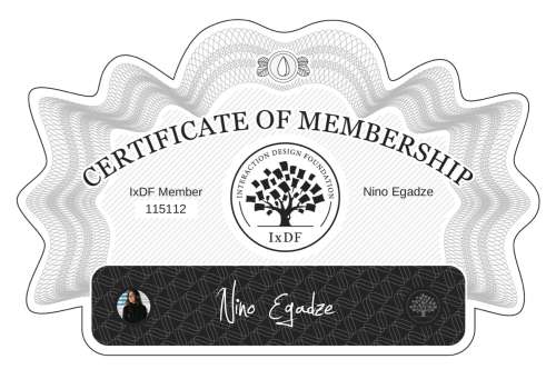 Nino's Certificate of membership