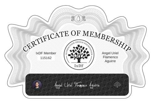 Angel's Certificate of membership