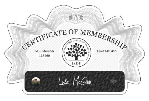 Luke's Certificate of membership