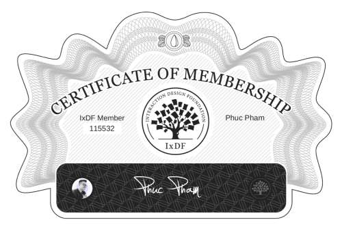 Phuc's Certificate of membership