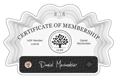 Daniel's Certificate of membership