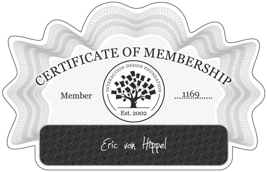 Eric von Hippel: Certificate of Membership