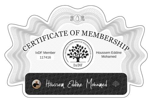 Houssem's Certificate of membership