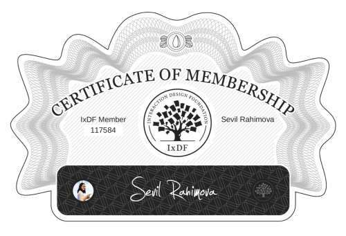 Sevil's Certificate of membership