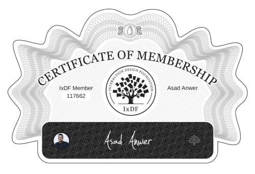 Asad's Certificate of membership