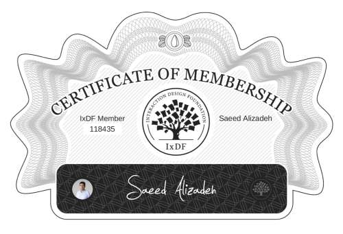 Saeed's Certificate of membership