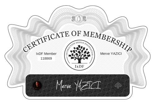Merve's Certificate of membership