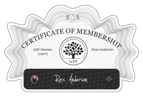 Ross's Certificate of membership