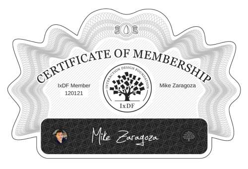 Mike's Certificate of membership