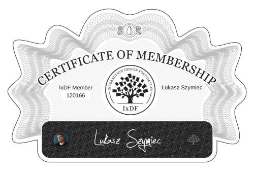 Łukasz's Certificate of membership