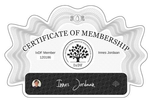 Innes's Certificate of membership