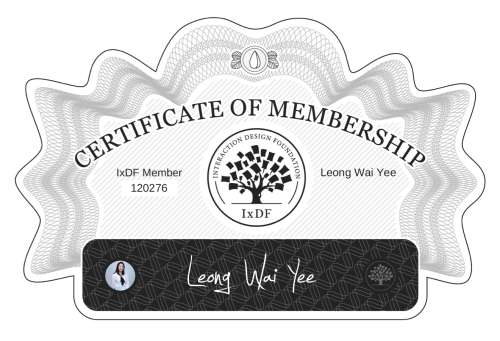 Leong's Certificate of membership