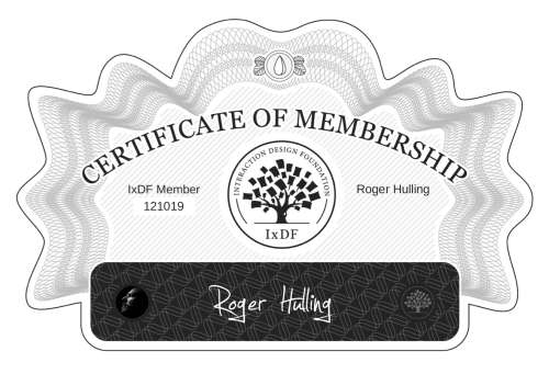 Roger's Certificate of membership
