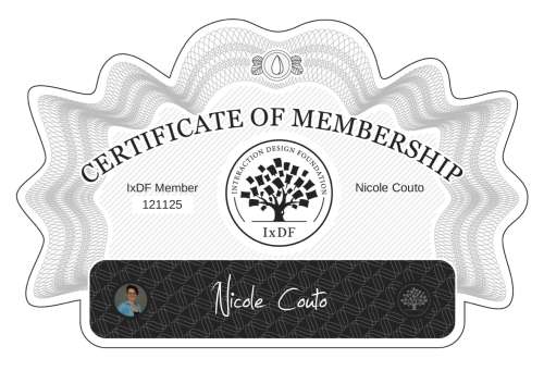 Nicole's Certificate of membership