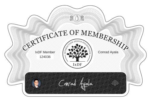 Conrad's Certificate of membership