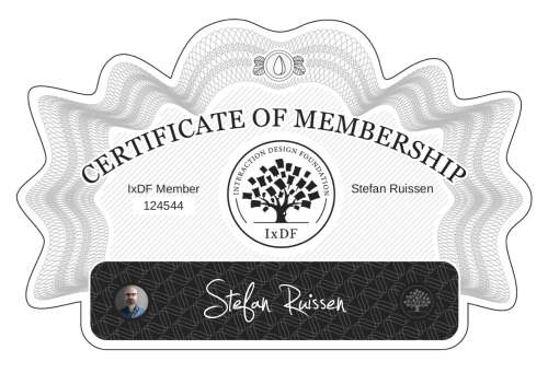 Stefan's Certificate of membership
