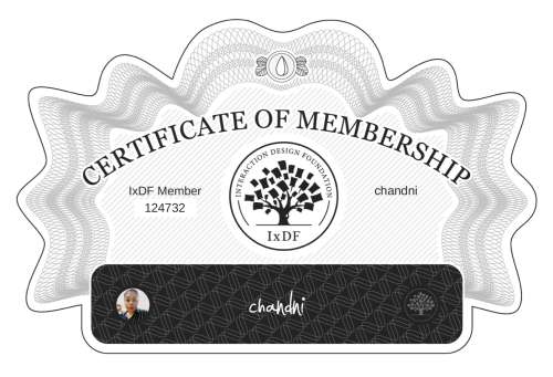 chandni's Certificate of membership