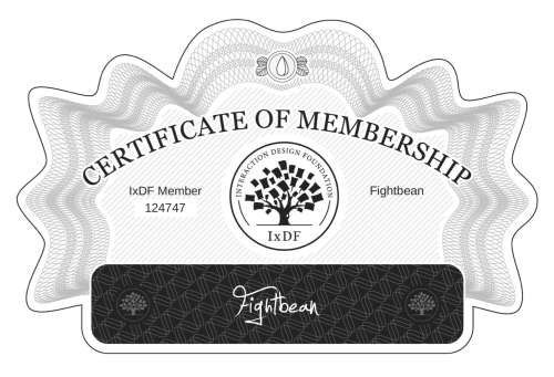 Fightbean's Certificate of membership