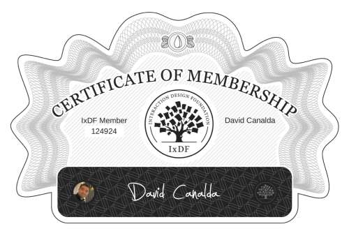 David's Certificate of membership