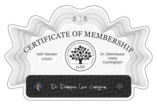 Delminquoe's Certificate of membership