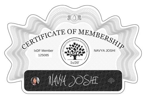 NAVYA's Certificate of membership