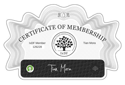 Tian's Certificate of membership