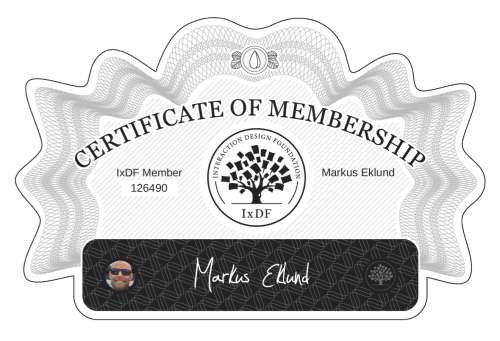 Markus's Certificate of membership