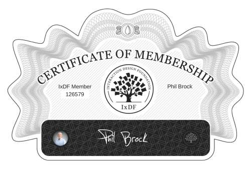 Phil's Certificate of membership