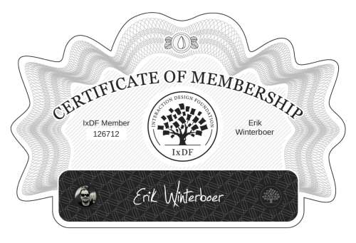 Erik's Certificate of membership