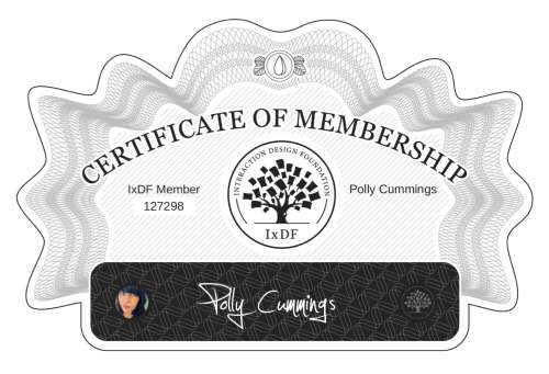 Polly's Certificate of membership