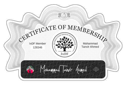 Mohammad's Certificate of membership