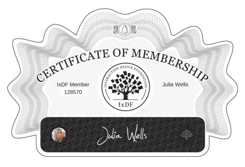 Julia's Certificate of membership