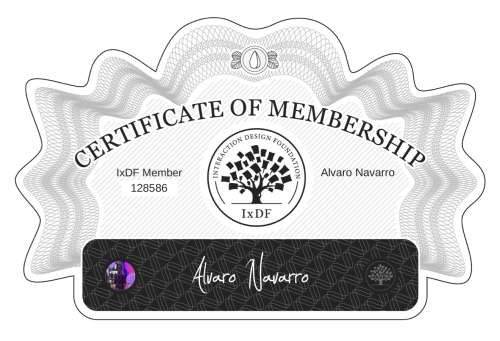 Alvaro's Certificate of membership