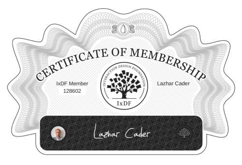 Lazhar's Certificate of membership